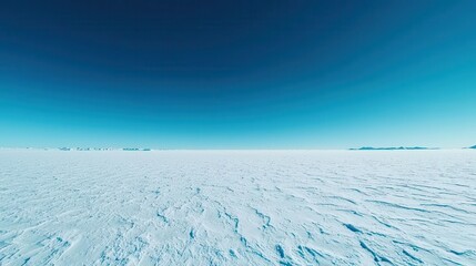 Obraz premium Minimalist shot of aurora over arctic tundra, vast empty beauty