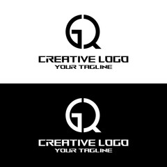 creative letter logo gq design vector