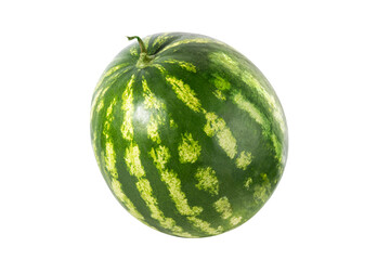 Fresh ripe watermelon isolated on transparent background, perfect for design, food concepts, summer themes and healthy nutrition ideas.