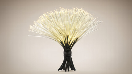 Creative Light Bouquet Made from Fiber Optics