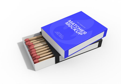 Open Matche Box Mockup