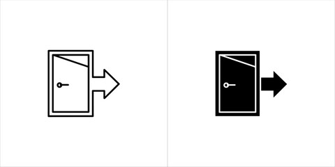 Two switch icons, one outline with arrow, one solid black