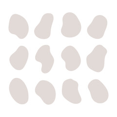 Pattern of irregular shapes on a light background creating a soft and modern design for various applications