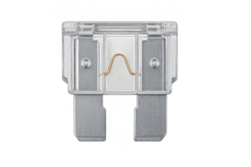 Automotive blade fuse showing electrical circuit protection