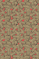 Vector pasta seamless pattern