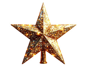 Glittering Christmas Tree Topper Star PNG