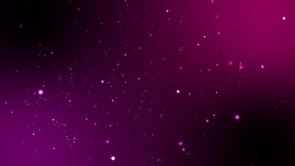 Bright white particles against a purple and black gradient suitable for technology presentations, science projects, and abstract backgrounds. - Powered by Adobe
