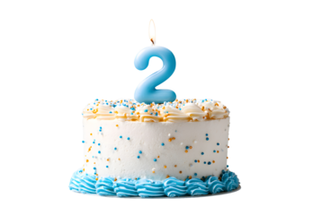 Birthday cake with candles-numbers transparent background for designers, marketers and IT professionals. Popular illustration, object, texture. Food, flowers, natural space for text. Positive.