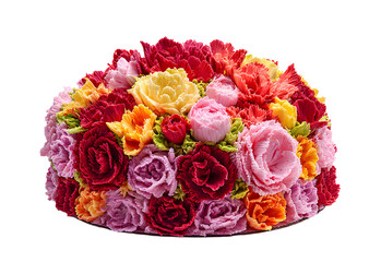 Birthday cake with candles-numbers transparent background for designers, marketers and IT professionals. Popular illustration, object, texture. Food, flowers, natural space for text. Positive.