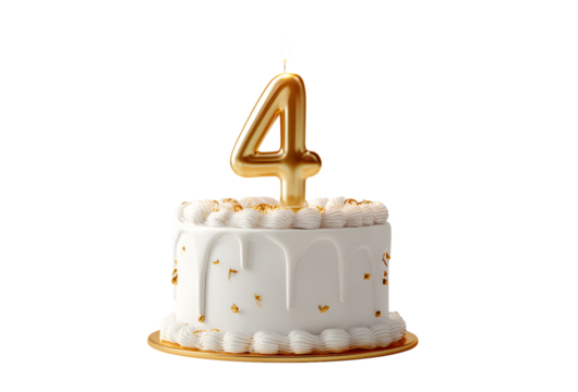Birthday cake with candles-numbers transparent background for designers, marketers and IT professionals. Popular illustration, object, texture. Food, flowers, natural space for text. Positive.