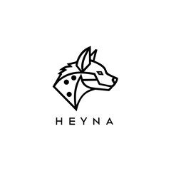 vector image of an heyna 