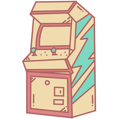 An arcade game machine console