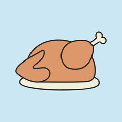 Roasted Thanksgiving Turkey Dinner Icon