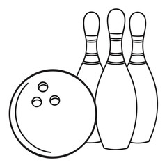 bowling ball and pins