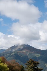 clouds over the mountains