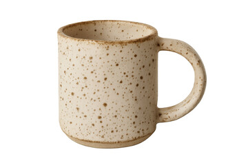 Ceramic stoneware mug for coffee or tea, transparent background