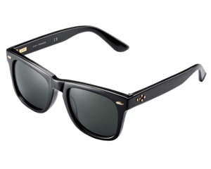 classic wayfarer black sunglasses with dark lenses  