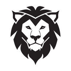Stylized Lion Head Icons Vector