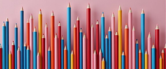 Vibrant bars in playful arrangement resembling a data graph