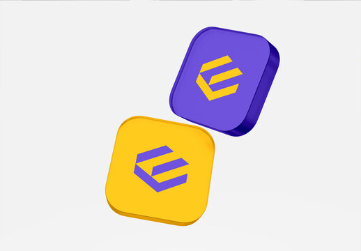 App Icon Logo Mockup PSD Template