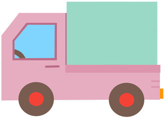 핑크 컨테이너 트럭