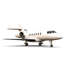 Obraz premium Elegant private jet on runway with clean design and sleek features ready for business travel