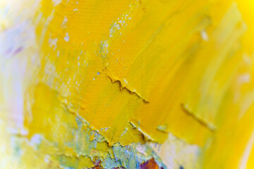 Yellow Paint Strokes art background 