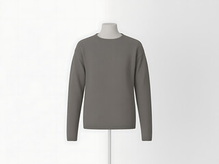 Black and white fashion illustration of a woman's blouse and clothing on a standing mannequin model