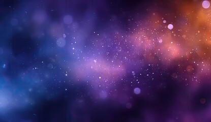 Naklejka premium Ethereal cosmic dust and glowing bokeh lights in deep space