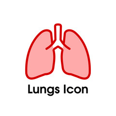 Lungs Icon Vector