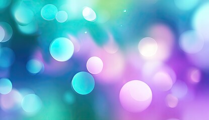 Soft, glowing orbs and hazy color blends create a dreamlike atmosphere