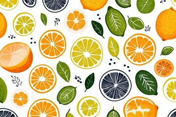 Playful lemon motifs create a cheerful ambiance.