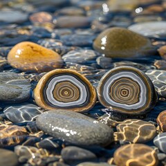 Submerged Pebble Cross-Section Patterns Macro
