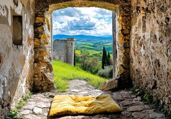 Obraz premium Experience the Charm of Tuscany at Montecchio Vesponi Castle