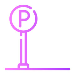 parking gradient icon