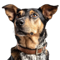Obraz premium Dog with distinctive collar png pet png canine png animal png portrait png cute png accessory png leather png tag png domestic png transparent background image