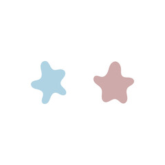 Star fish pair icon. Two simple starfish icons, great for beach, summer, kids, and nautical designs.