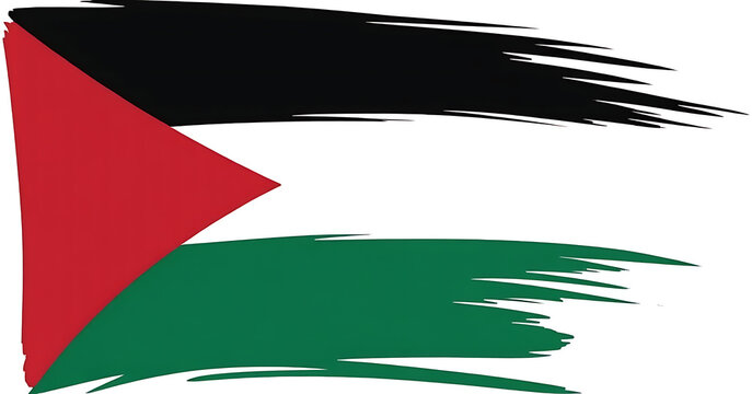 Palestine flag and Gaza flag map of country illustration