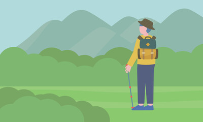 ハイキングと人