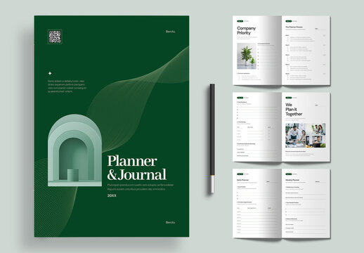 Modern Business Planner and Productivity Journal Template