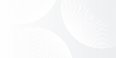 Abstract white glowing geometric lines on gray background. Modern shiny blue circle lines pattern. Futuristic technology concept. Suit for cover, poster, banner, brochure, header, vector modern