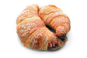 croissants su sfondo bianco