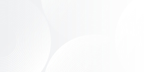 Abstract white glowing geometric lines on gray background. Modern shiny blue circle lines pattern. Futuristic technology concept. Suit for cover, poster, banner, brochure, header, vector modern