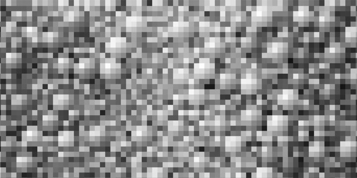 Black and white pixelated abstract background. 3d render illustration.