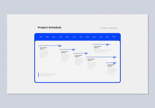 Minimalist Project Schedule Timeline Infographic Template for Task Tracking