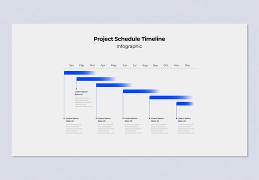 Annual Project Schedule Timeline Infographic Template