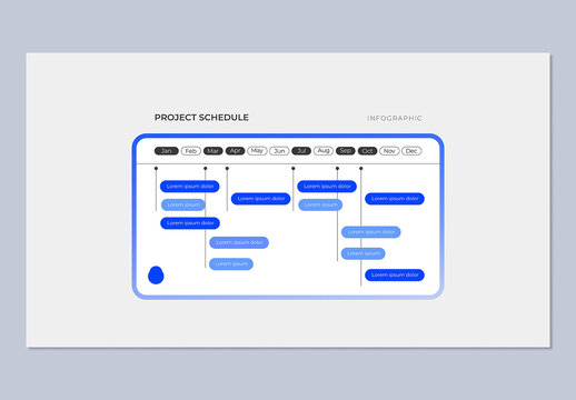 Minimalist Project Schedule Timeline Infographic Template