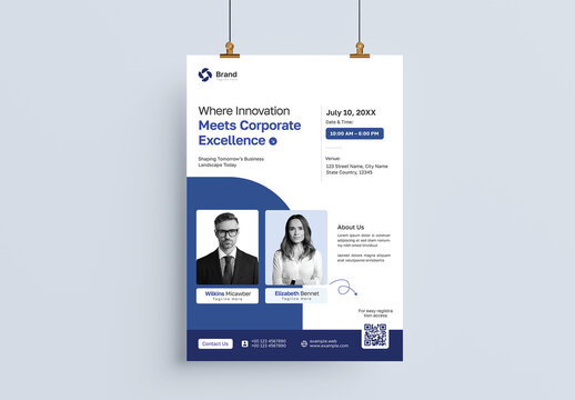 Modern Corporate Business Event Poster Template Design