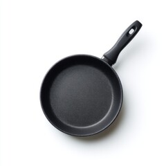 Black Nonstick Frying Pan Isolated on White Background Perfect for Kitchen Cooking and Culinary Arts