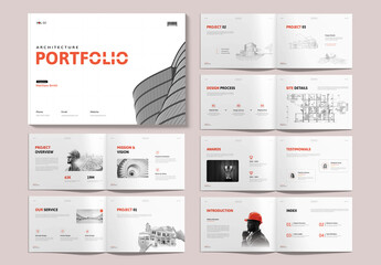 Modern Architecture Portfolio Landscape Booklet Template